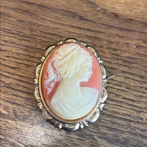 Vintage Costume Cameo Pin